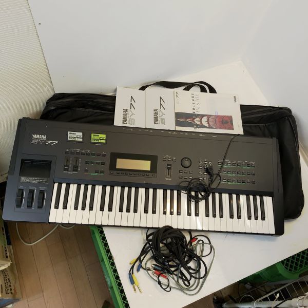 ☆通電☆ YAMAHA SY77 シンセサイザー 取説 sOUND CARD SET DRUMS 1 