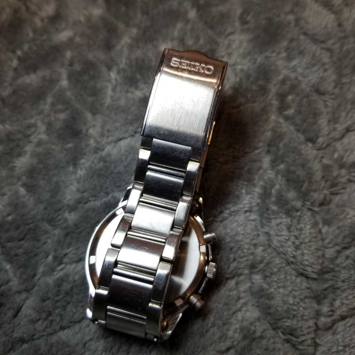 ☆絶版品☆美品☆珍品☆SEIKO パンダ クロノグラフ 7T92‐0BM0 黒×白