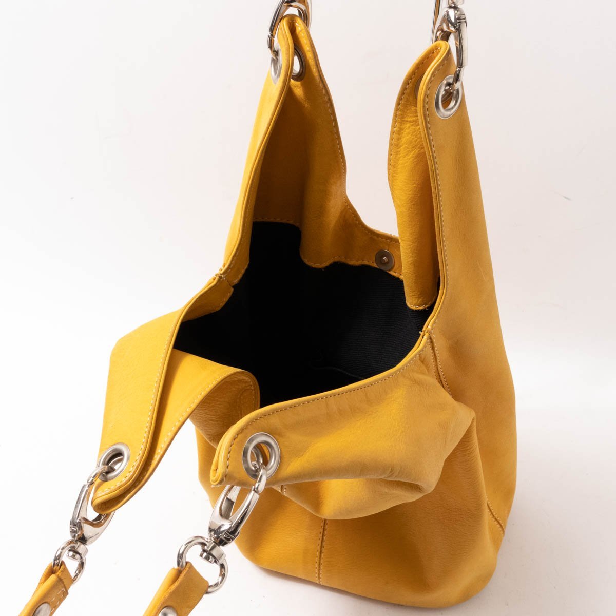 イタリア製 Nardelli ナルデリ レザートートバッグ イエロー
