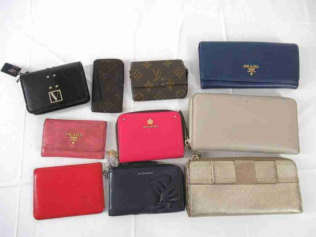 1円 難あり品有 ヴィトン プラダ ケイトスペード 等 財布 キーケース 他 大量セット BV935