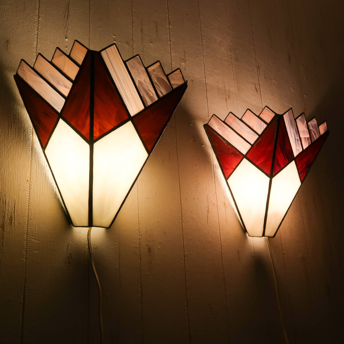 1920-60年オランダ購入 ティファニー ウォールランプ/ブラケットライト ガラス照明 アンティーク/ビンテージ家具雑貨オランダフランス4254