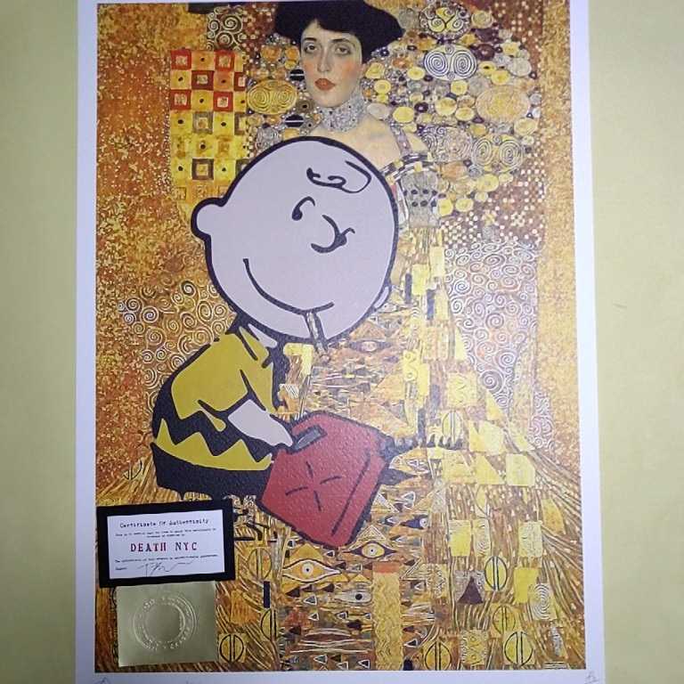 death nyc 世界限定100枚　スヌーピー　チャーリーブラウン DEATH NYC 世界限定100枚 アートポスター チャーリーブラウン SNOOPY