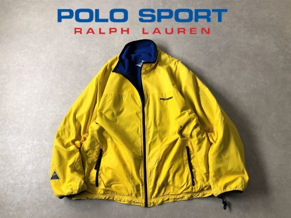 90年代○XL○POLO SPORT○リバーシブル ナイロン×フリース スポーツ