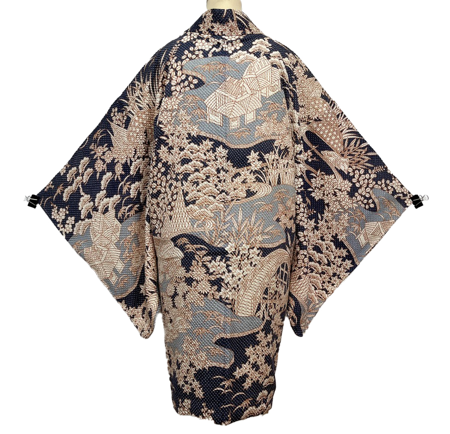 正絹 総絞り羽織 / 裄66.5cm 身丈88cm / しつけ糸あり未使用品 / 茶屋辻 / 同梱可 / 羽織のみの販売です