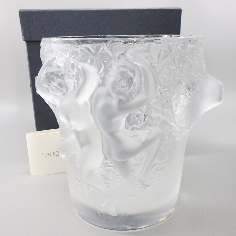 ラリック LALIQUE ガニメット ワインクーラー クリスタル 土臭く 女性 裸婦