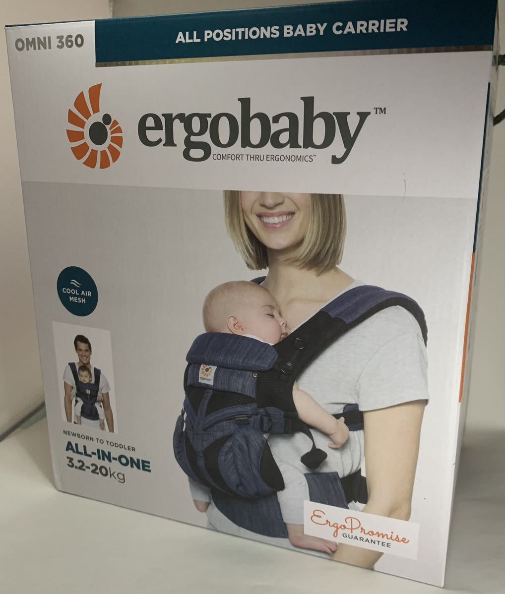 おまけ付き】エルゴベビー オムニ360 クールエア インディゴウィーブ 強う 