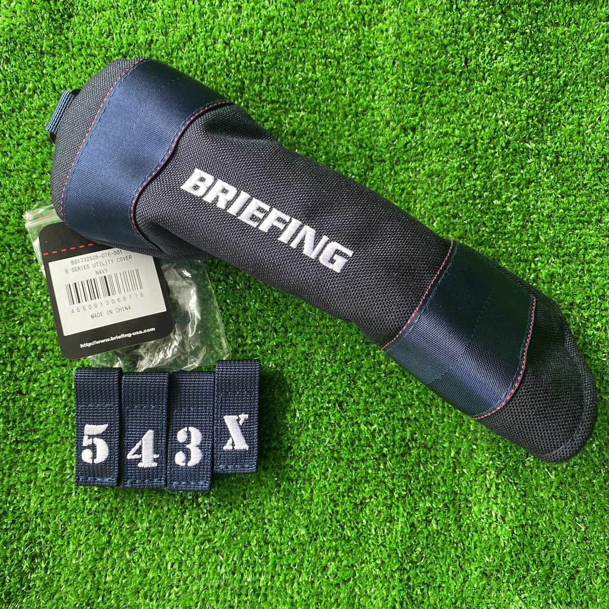 新品 ブリーフィング BRIEFING ゴルフ ヘッドカバー UT ユーティリティ Bシリーズ 紺　ネイビー　即決 超特価 送料300円