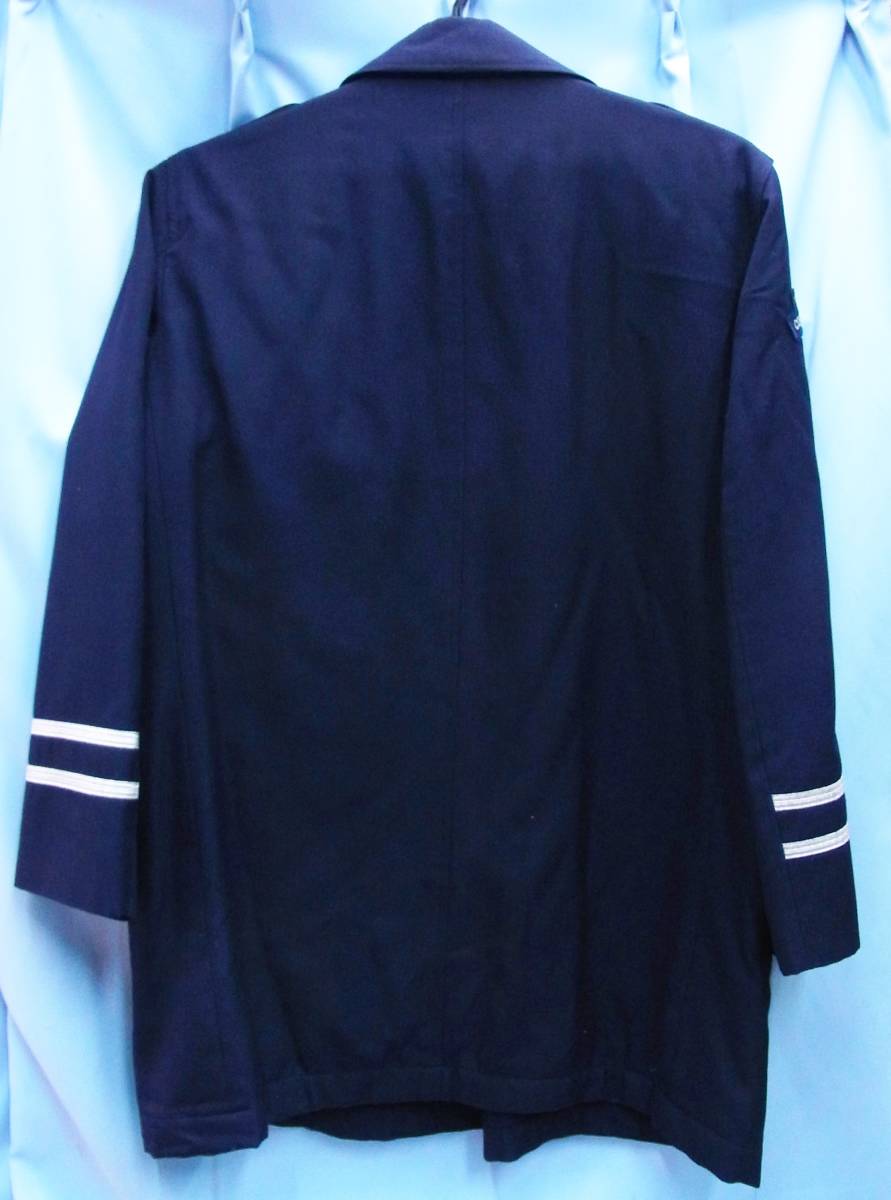 レトロ☆約20年前の旧制服 コート ダブルブレスト ジャケット 紺 