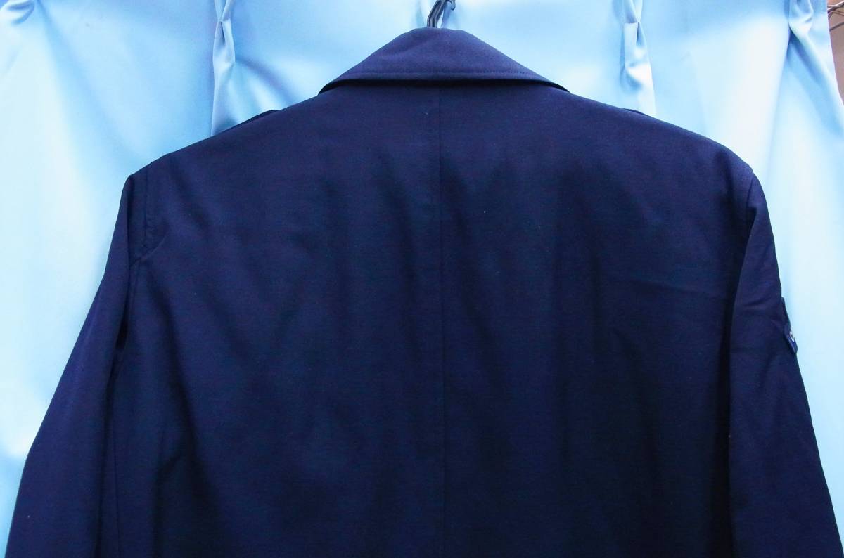 レトロ☆約20年前の旧制服 コート ダブルブレスト ジャケット 紺 