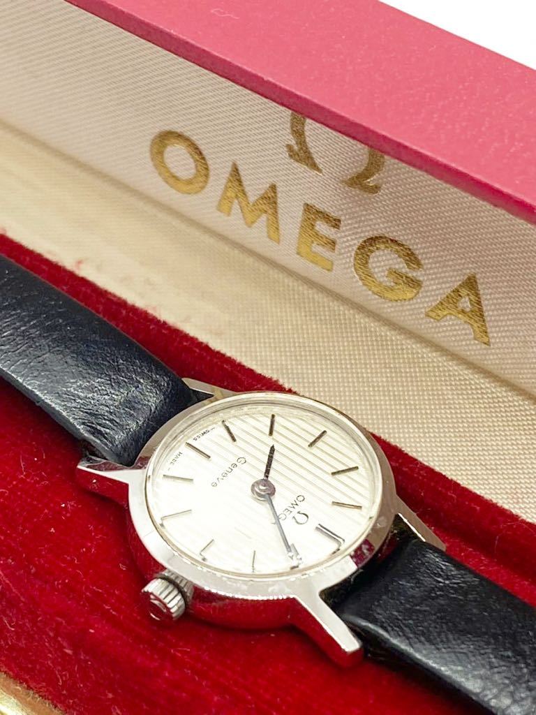10858 OMEGA オメガ Geneve ジュネーブ 手巻き シルバー　アンティーク　ヴィンテージ レディース 腕時計 箱付き　ジャンク