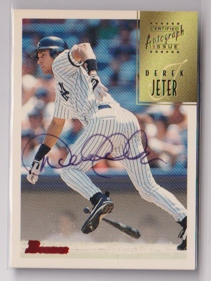 1997 Bowman Certified DEREK JETER Autograph card