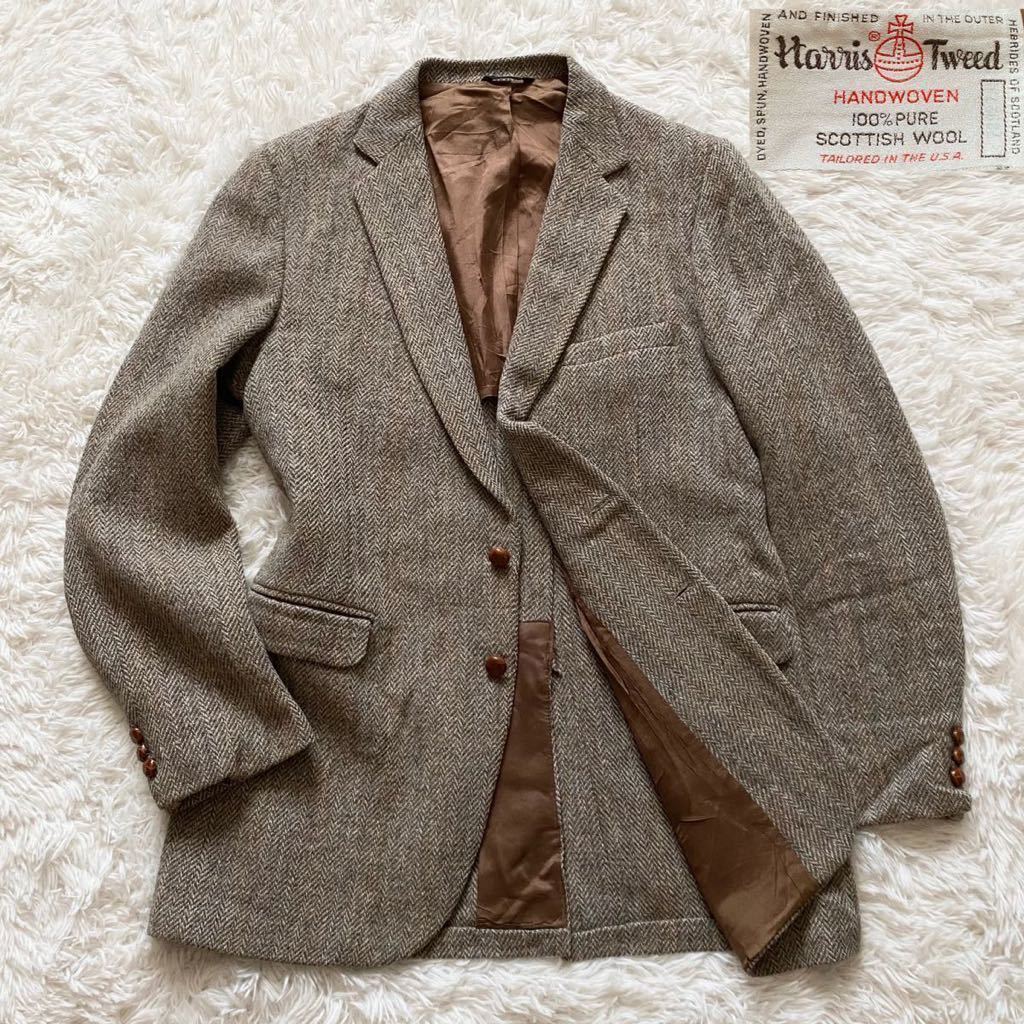 極上ツイード】HARRIS TWEED ハリスツイード テーラードジャケット