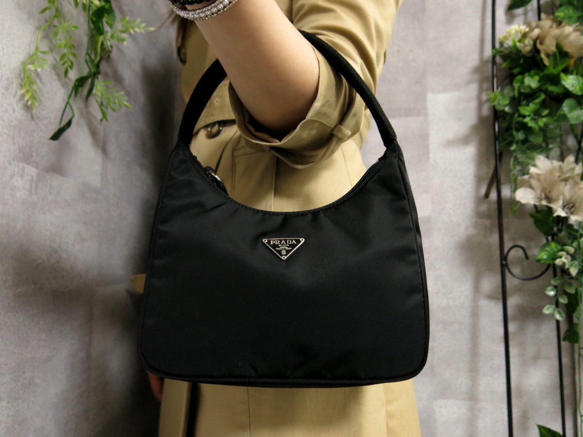 ○超美品○PRADA プラダ○ポコノ ナイロン○ミニ ハンド バッグ 