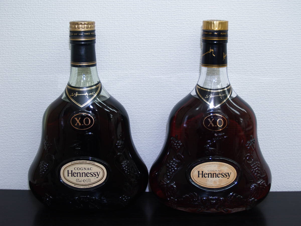 ヘネシー XO 金キャップ グリーンボトル 2本セット 古酒 箱なし xvpbvx