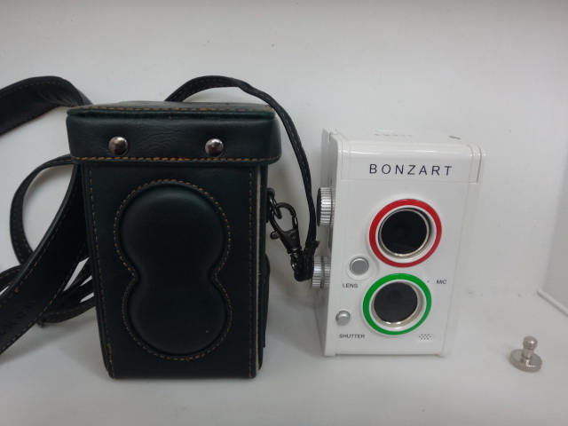 BONZART AMPEL 二眼デジタルカメラ コンパクトデジタルカメラ ホワイト