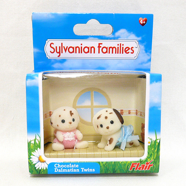 ◎未開封品 シルバニアファミリー Chocolate Dalmatian Twins チョコレートダルメシアンのふたごちゃん 双子 赤ちゃん 海外版 Flair ON5167