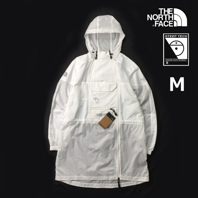 1円～!売切!【正規新品】THE NORTH FACE◆STEEP TECH LIGHT WIND JACKET ナイロンジャケット コート US 限定品 通気性(M)白 180915-MP2-100