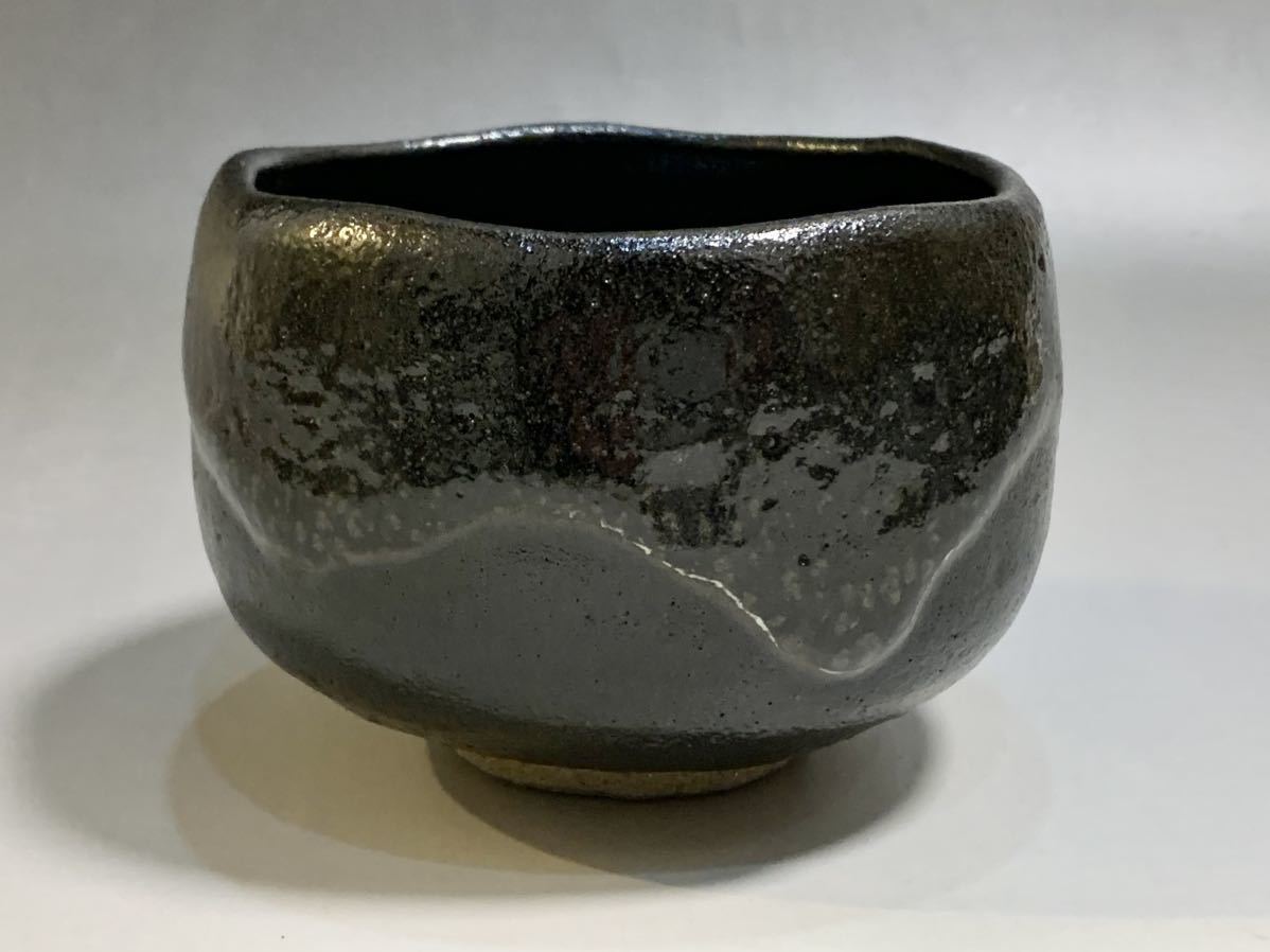 Q2 伊東桂楽 黒楽茶碗 建仁寺管長 竹田益州書付 銘:静 茶道具 【公式通販】