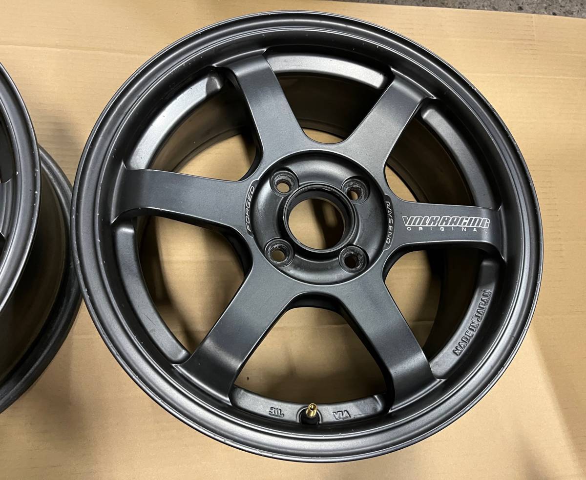 鍛造 深リムRAYS ボルクレーシング TE37 CUP 15in 7J +25 PCD100 4本 