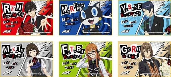 ペルソナ5 セガ 色紙 吾郎 祐介 双葉 真 モルガナ ペルソナ セガ PERSONA5 the Animation キャンペーン ビジュアル色紙 全6種
