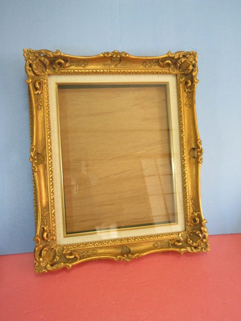 ★金縁・空額・F6★中古品