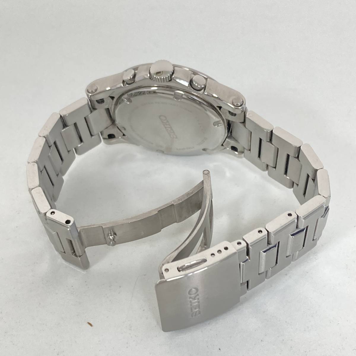 SEIKO/セイコー】プレミエ QZ 7T62-0FF0 クロノグラフ SS テスター〇 