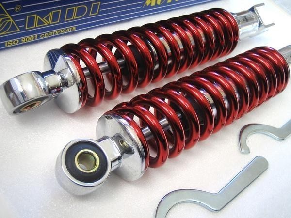 ☆ローダウン！ NEW レッド 300mm リアサスSET ＊シグナス125X