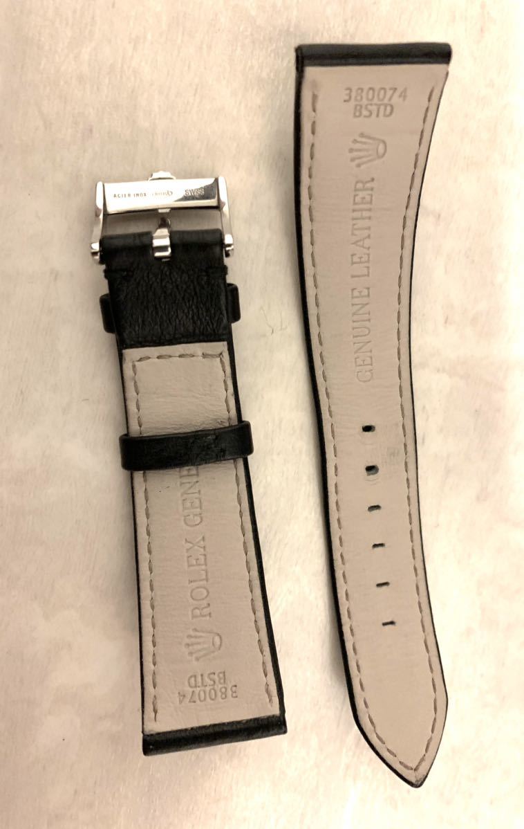 ROLEX ロレックス 純正革ベルト 20ミリ 純正シルバー尾錠