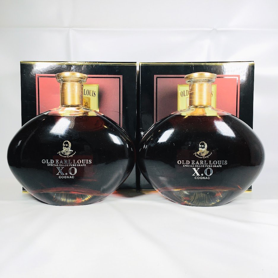 □古酒 未開栓 OLD EARL LOUIS XO 1500ml ダブルクラウン VSOP 700ml 計3