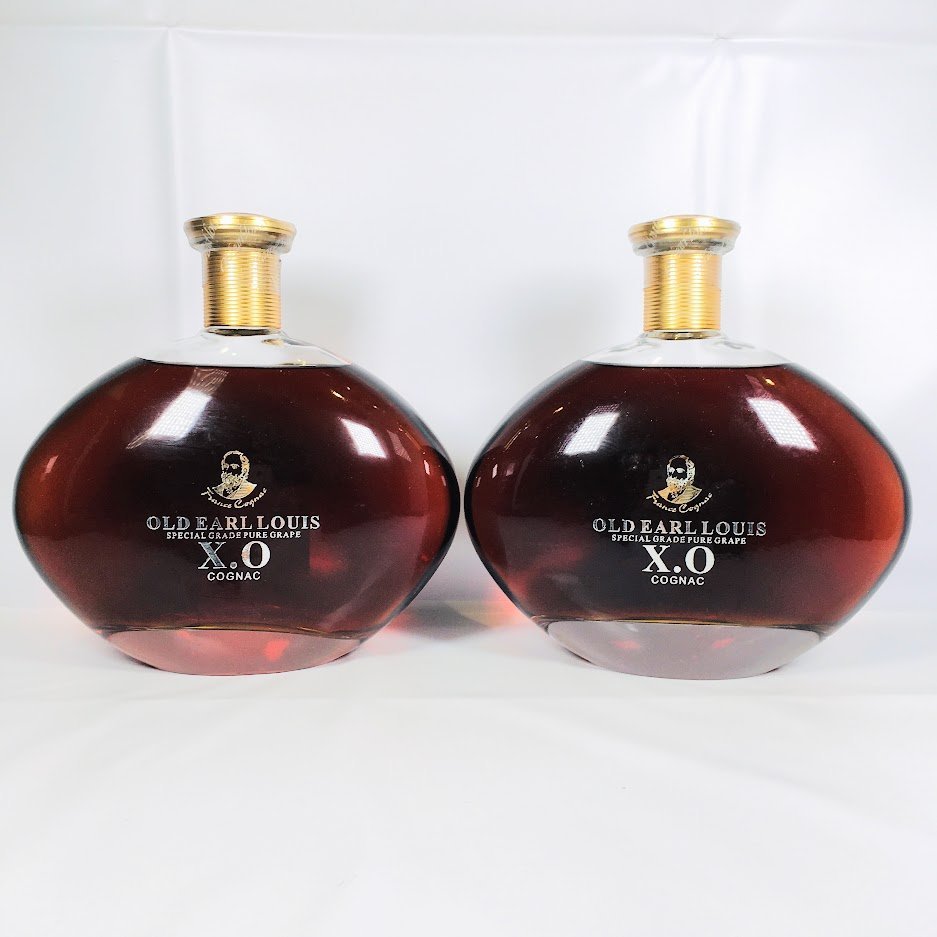 □古酒 未開栓 OLD EARL LOUIS XO 1500ml ダブルクラウン VSOP 700ml 計3