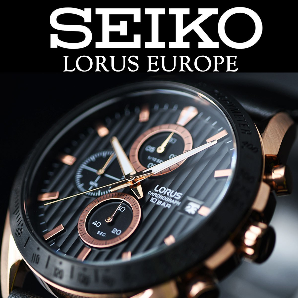 SEIKO SEIKO クロノグラフ 100m防水 1円セイコー逆輸入100m防水クロノ 