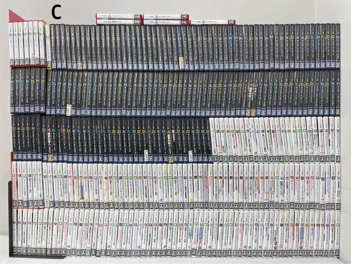 C【１円スタート】3DS ゲームソフト 計330本 約22kg 大量 まとめ 任天堂 ジャンク 未確認/モンスターハンター/パズドラ/妖怪ウォッチ/他