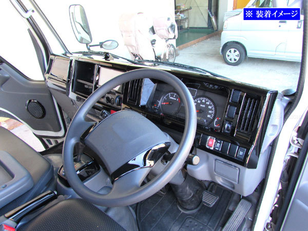 いすゞ 07エルフ インテリア パネル セット 18PC ブラック インパネ 内装 インナー カバー ガーニッシュ TRUCK-L-131 いすゞ 07エルフ 18PC TRUCK−L−131 バイク おしゃれ商品