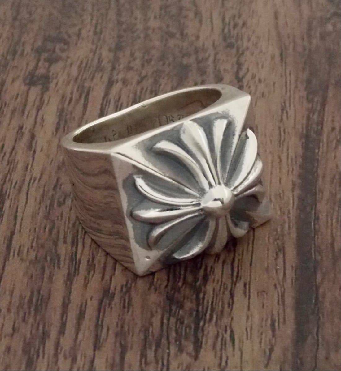 CHROME HEARTSクロムハーツ/CHプラス ピラミッドリング/新品加工/21号/インボイス/１円から