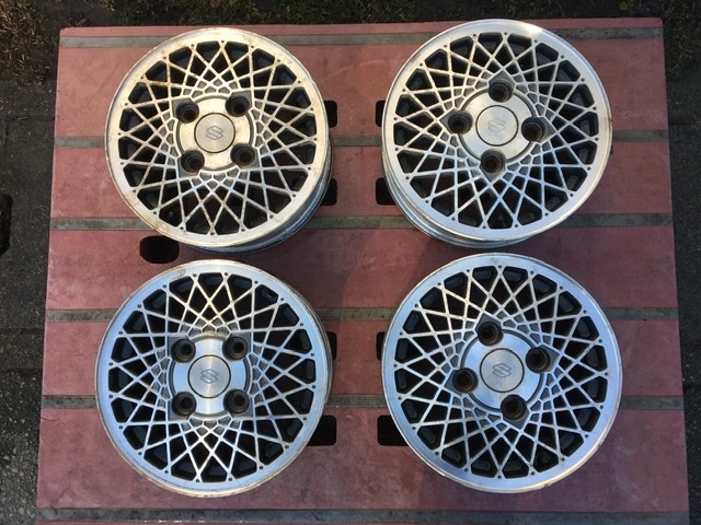 13インチ スズキ 純正 アルミ ホイール 4本 セット 13×4.00B ハブ径約70mm