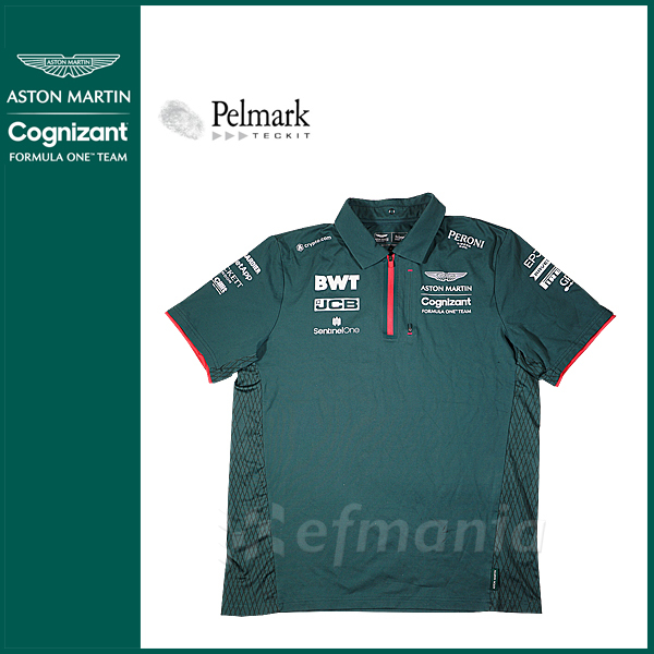 Aston Martin F1 2025 ポロシャツ ターコイズ Aston Martin F1 2025