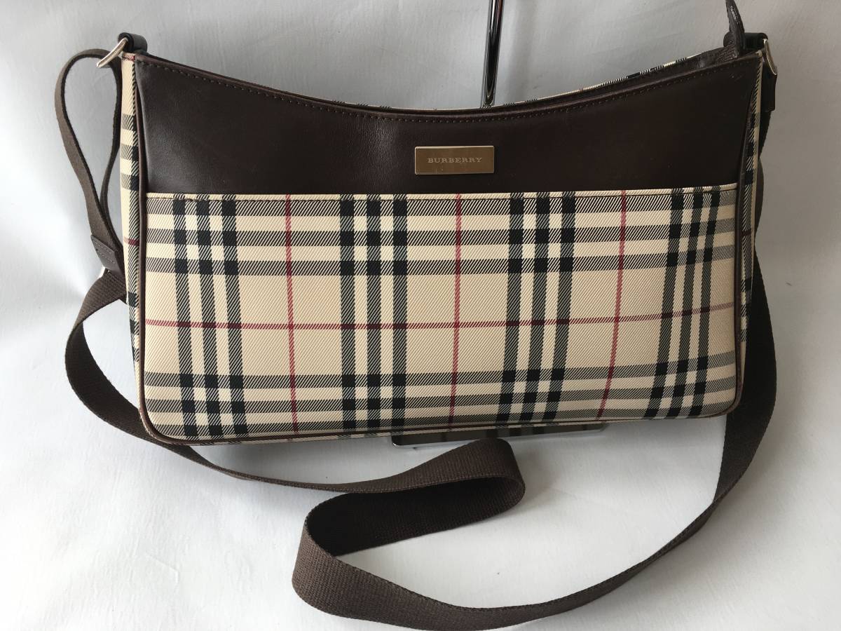 バーバリー 美品 BURBERRY チェック 公式通販 ショルダーバッグ 