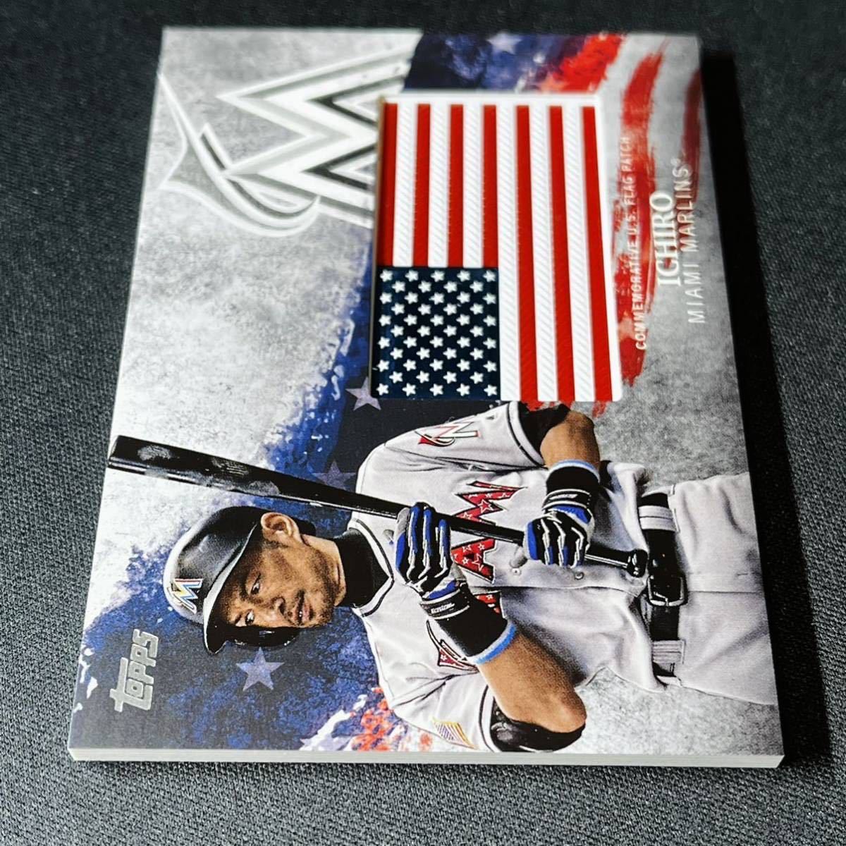 2018 Topps Series 2 イチロー アメリカ独立記念日 星条旗 国旗パッチ