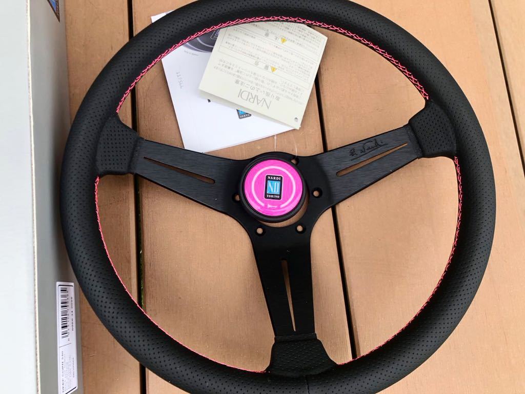 正規品 FET 限定 NARDI ナルディ ピンク ラリー ステアリング 新モデル 
