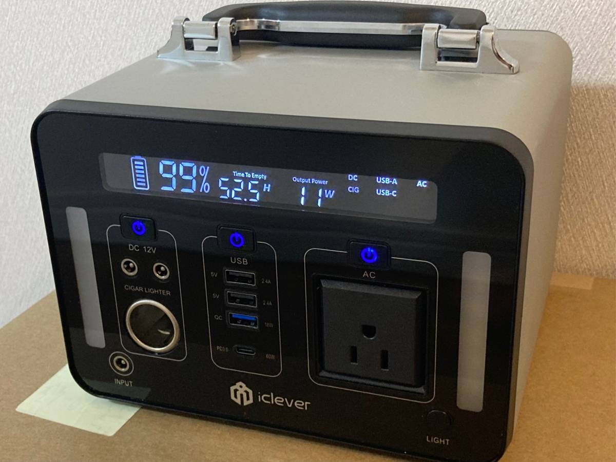 500Wh ポータブル電源 蓄電池 キャンプ 非常用 バッテリー 災害時 USB DC シガーソケット