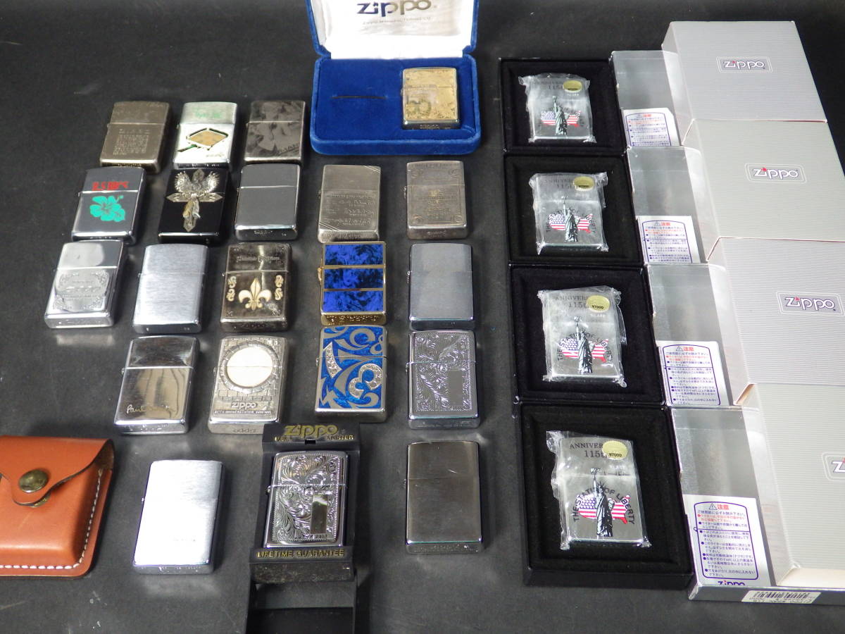 超大量 ZIPPO 新品 あり まとめ セット オイル トリック エヴァ 螺鈿 シェル レプリカ シリアル メーカー コラボ アーマー ヴィンテージ