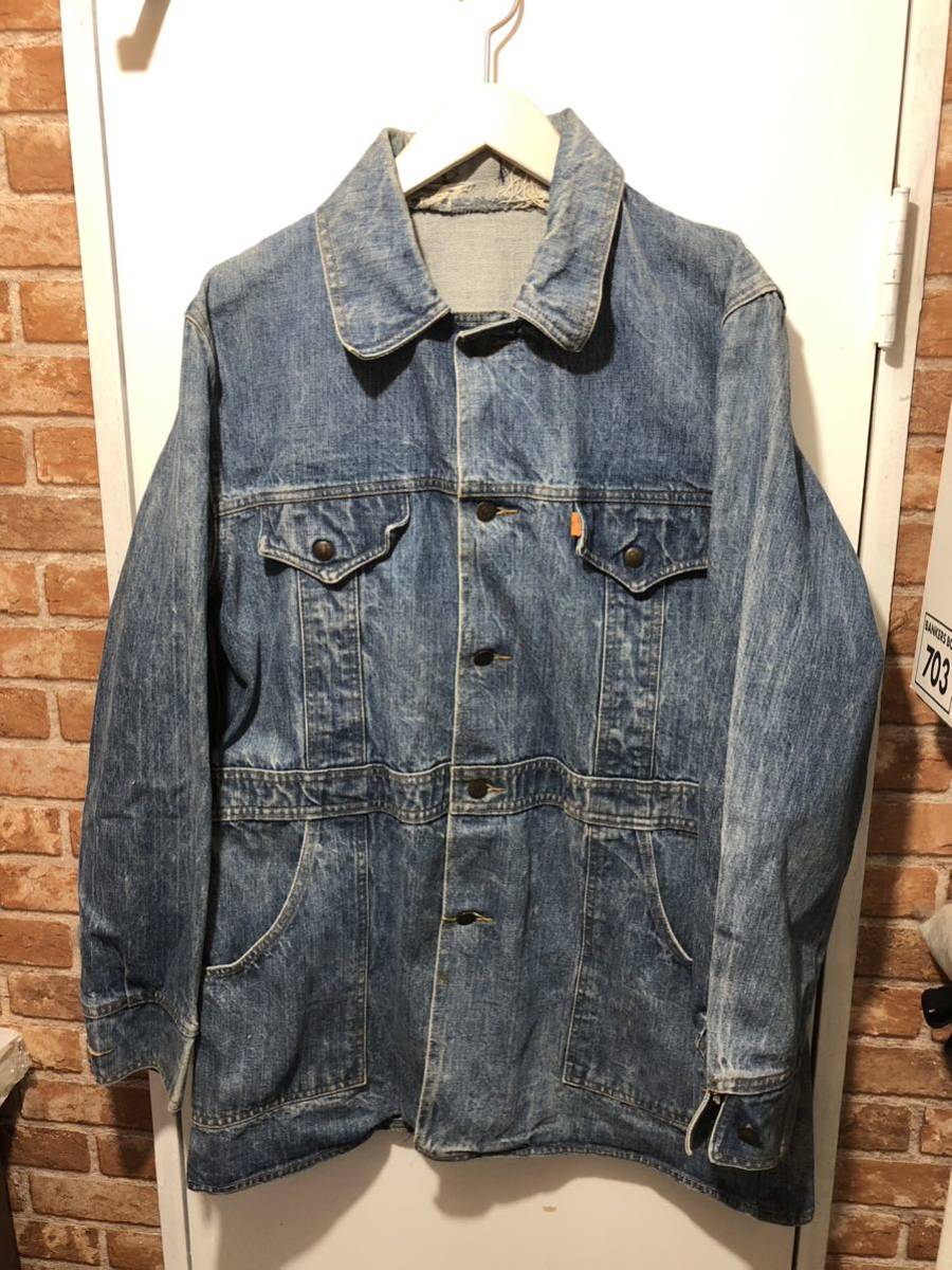 1円 ヴィンテージ ★ Levi's リーバイス　70年代　ブッシュジャケット　デニムジャケット　Gジャン　ブルー　FK