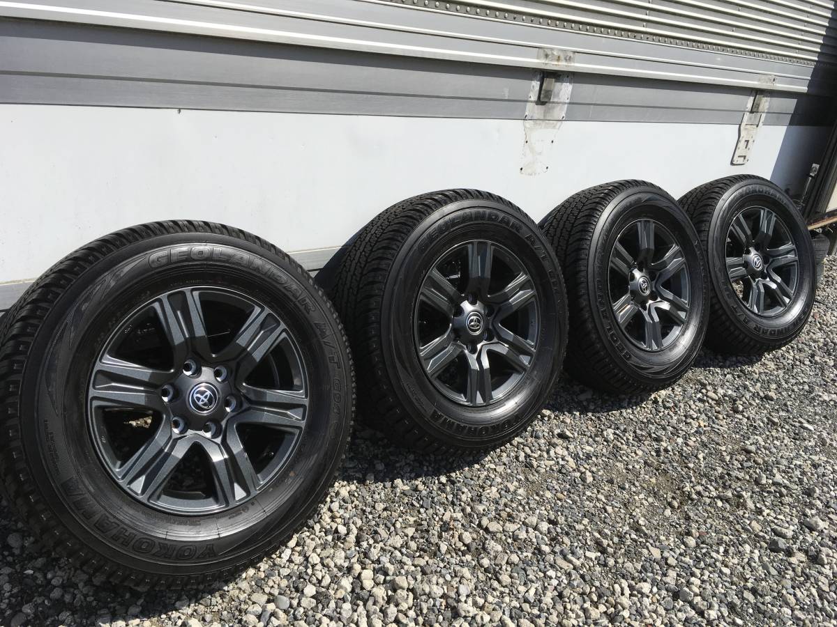 送料無料】新車外しでほぼ新品！ トヨタ 純正AW 17インチ 6穴 265/65 