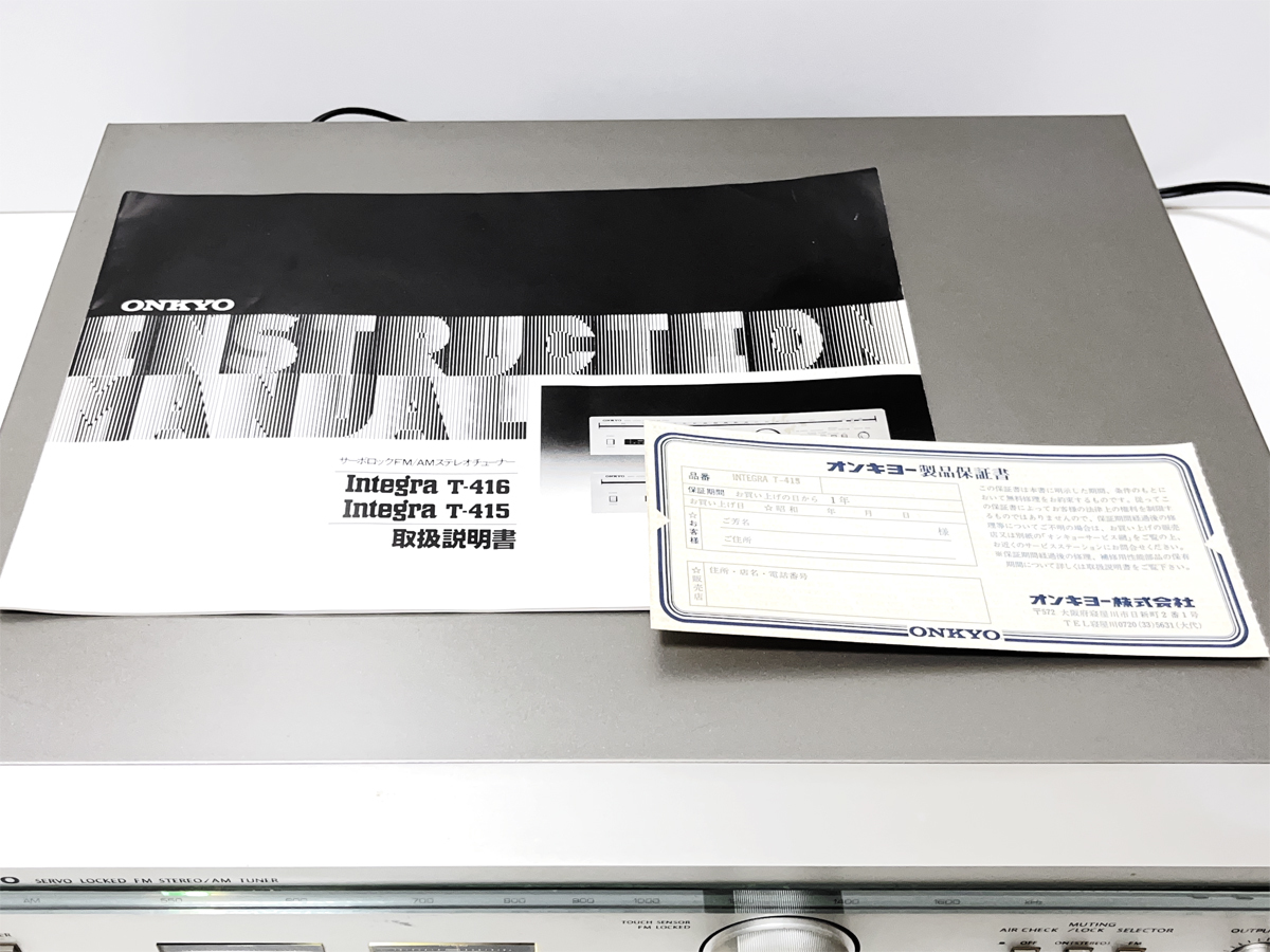 ONKYO オンキヨー FM AM チューナー Integra T-415 ONKYO Integra T