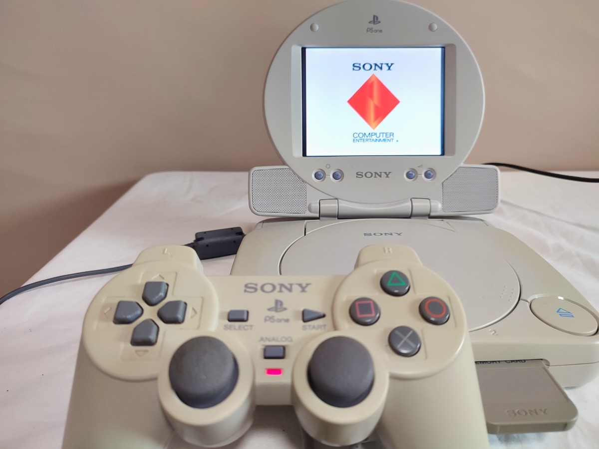 PSone セット】本体 モニター メモリーカード コントローラー 取扱説明 