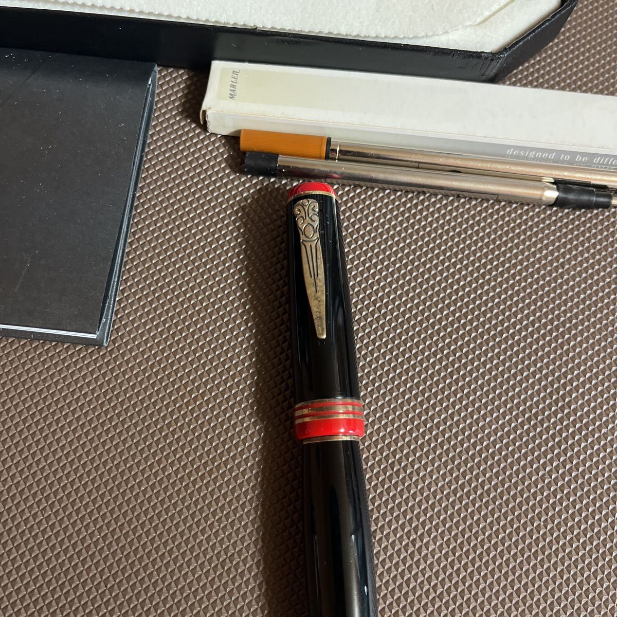 稀少 MARLEN マーレン 18K 万年筆 ウッド 木目 イタリア 稀少 MARLEN