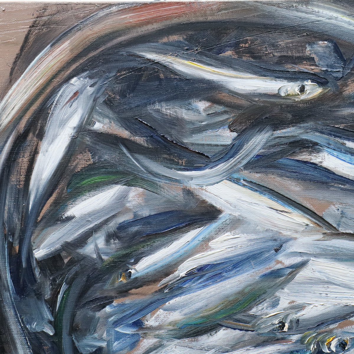 宮本三郎 鯛 絵画 油絵 油彩 静物画 直筆 サイン入り 宙 模写 宮本三郎 魚画 油彩 10号 サイン裏書有 額装 日本芸術院会員