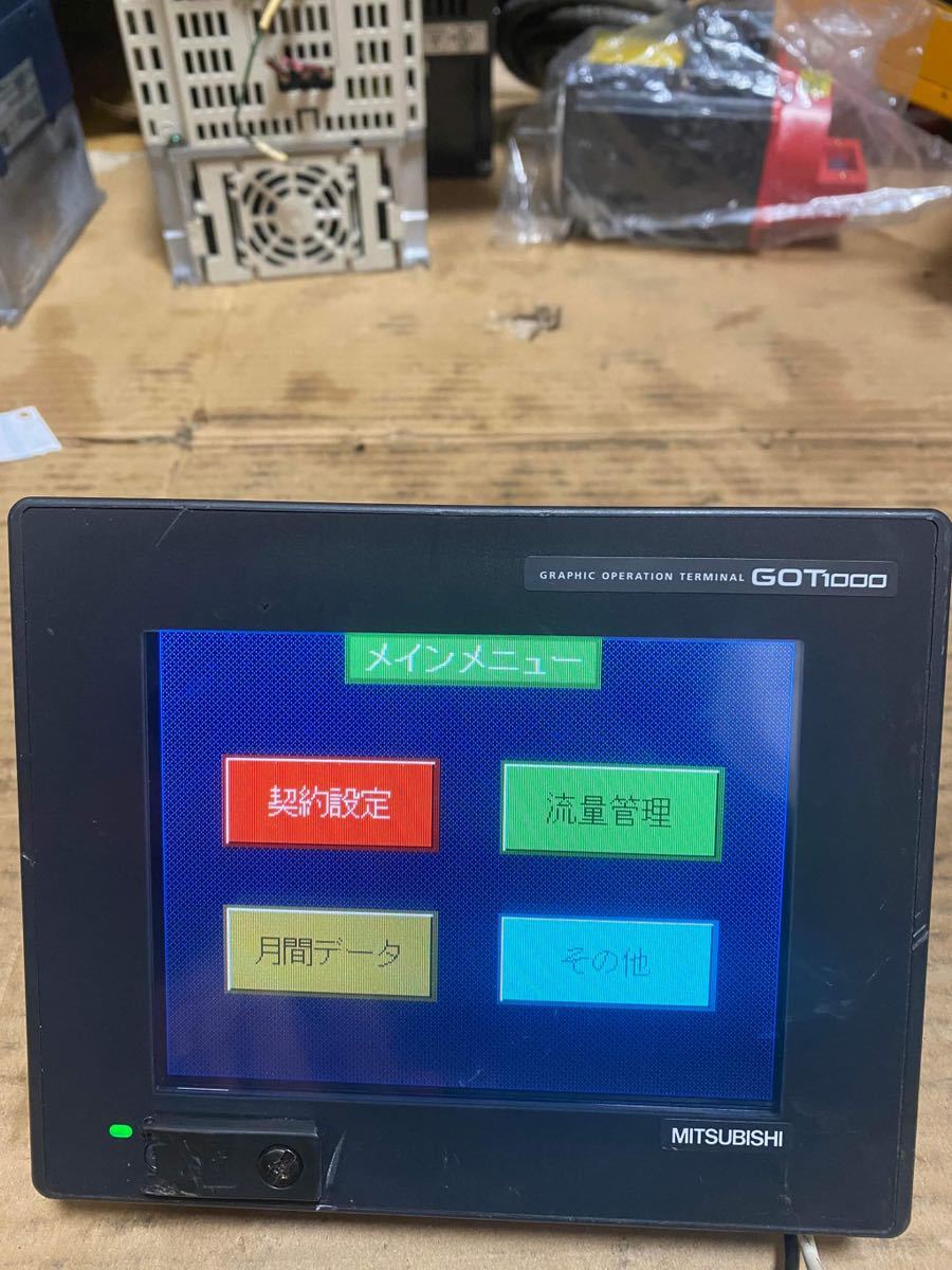 3B00033 GT1555-QTBD　GOT1000 5.7型三菱電機画面　インターフェイスGT15-RS4-9S付き