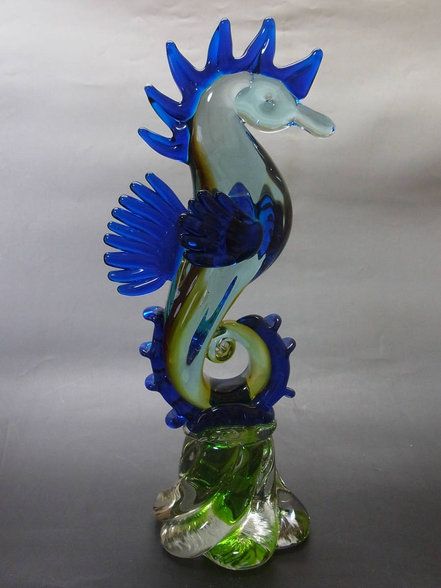 全国無料 管理：325-39 竜 龍 ガラス工芸品 オブジェ アンティーク インテリア 置物 ガラス 硝子 重厚感 高さ 42cm 重さ 4kg(その他)｜売買されたオークション情報、yahooの商品情報をアーカイブ公開 - オー その他