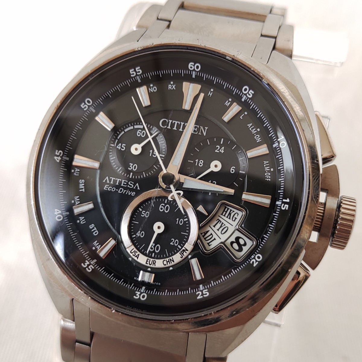 クロノグラフ シチズン ソーラー時計 Citizen Eco-Drive 腕時計 クロノ